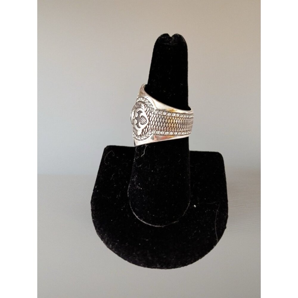 Brighton Love Padlock Ring, Silver Finish, Swarovski Crystals J61982 Size 8 - Picture 8 of 10